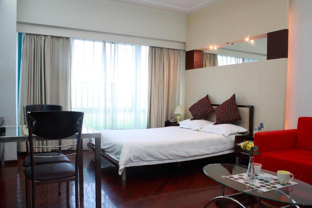 Shanghai Skiline World Union Service Apartment Bagian luar foto